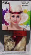 Ladies Blonde Flapper Wig With Red Headband